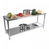 Stół roboczy ze stali nierdzewnej - 200 x 60 cm  ROYAL CATERING 10011092 RCAT-200/60-NW